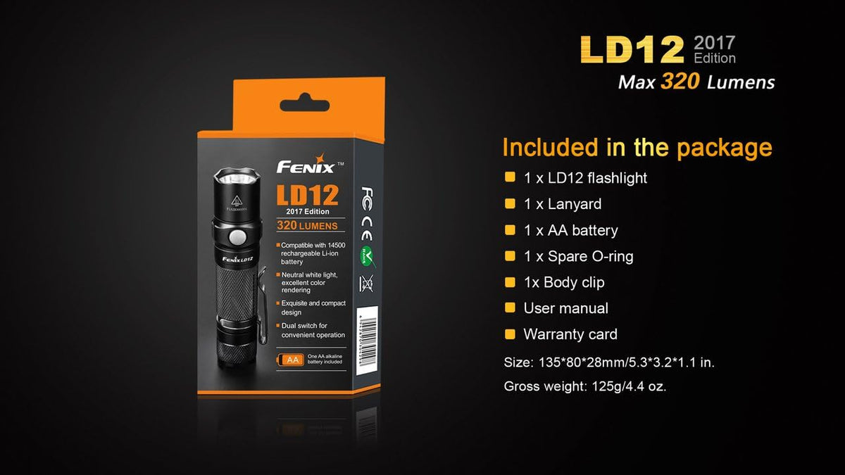 320 Lumen LED Tactical Flashlight K2049