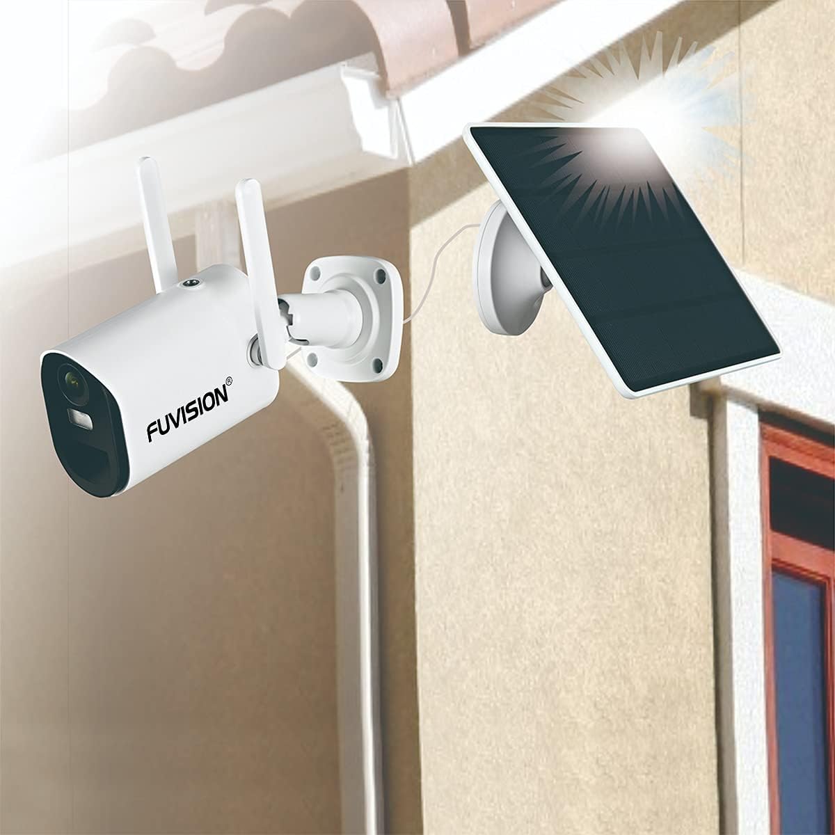 Solar Battery Powered 1080p Wireless Outdoor Camera O377344