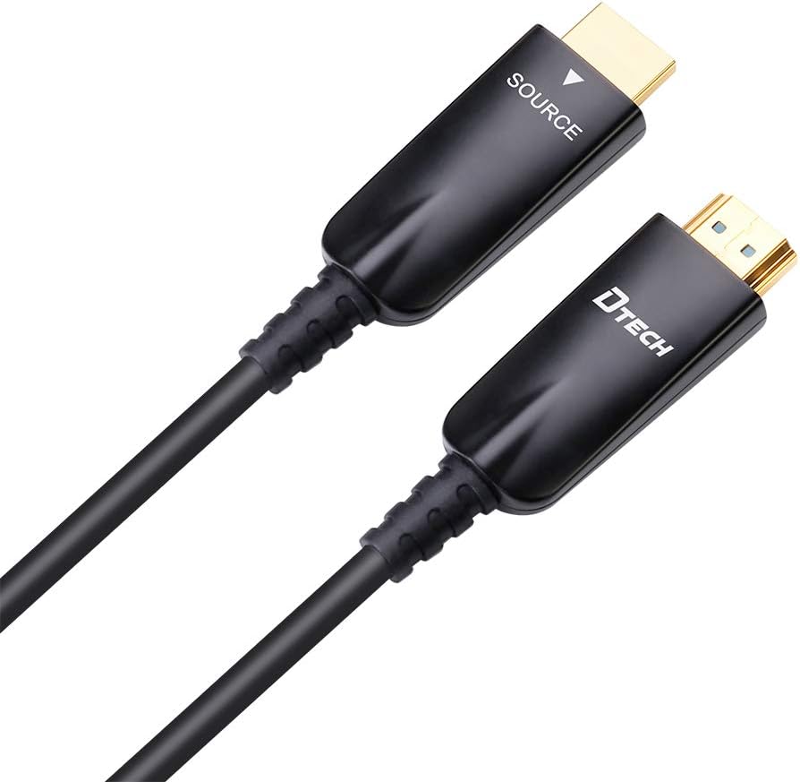 50m Fiber Optic HDMI Cable 4K 30Hz 1080p 60Hz Black Z370
