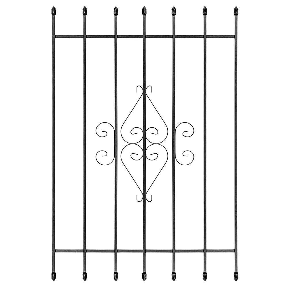 36 in. x 54 in. Black 7-Bar Window Guard W660499