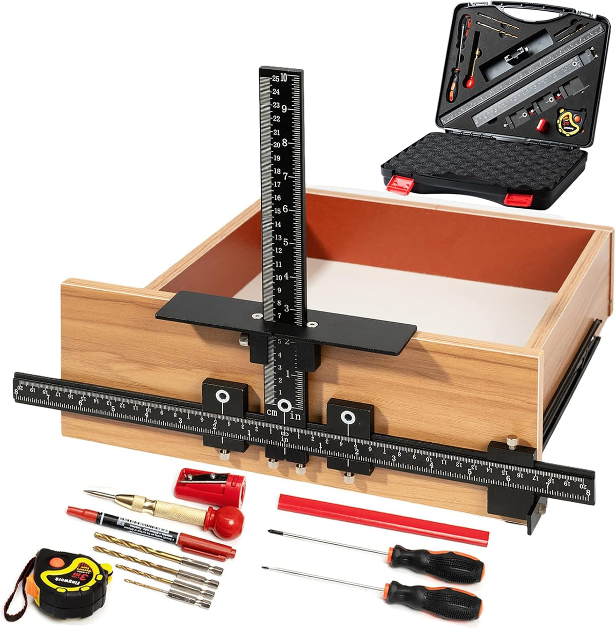Cabinet Hardware Jig Tool Set Aluminum Alloy T4490