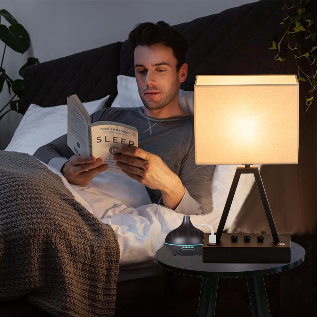 36W 2 Port USB C Fast Charger Table Lamp with USB A R154407