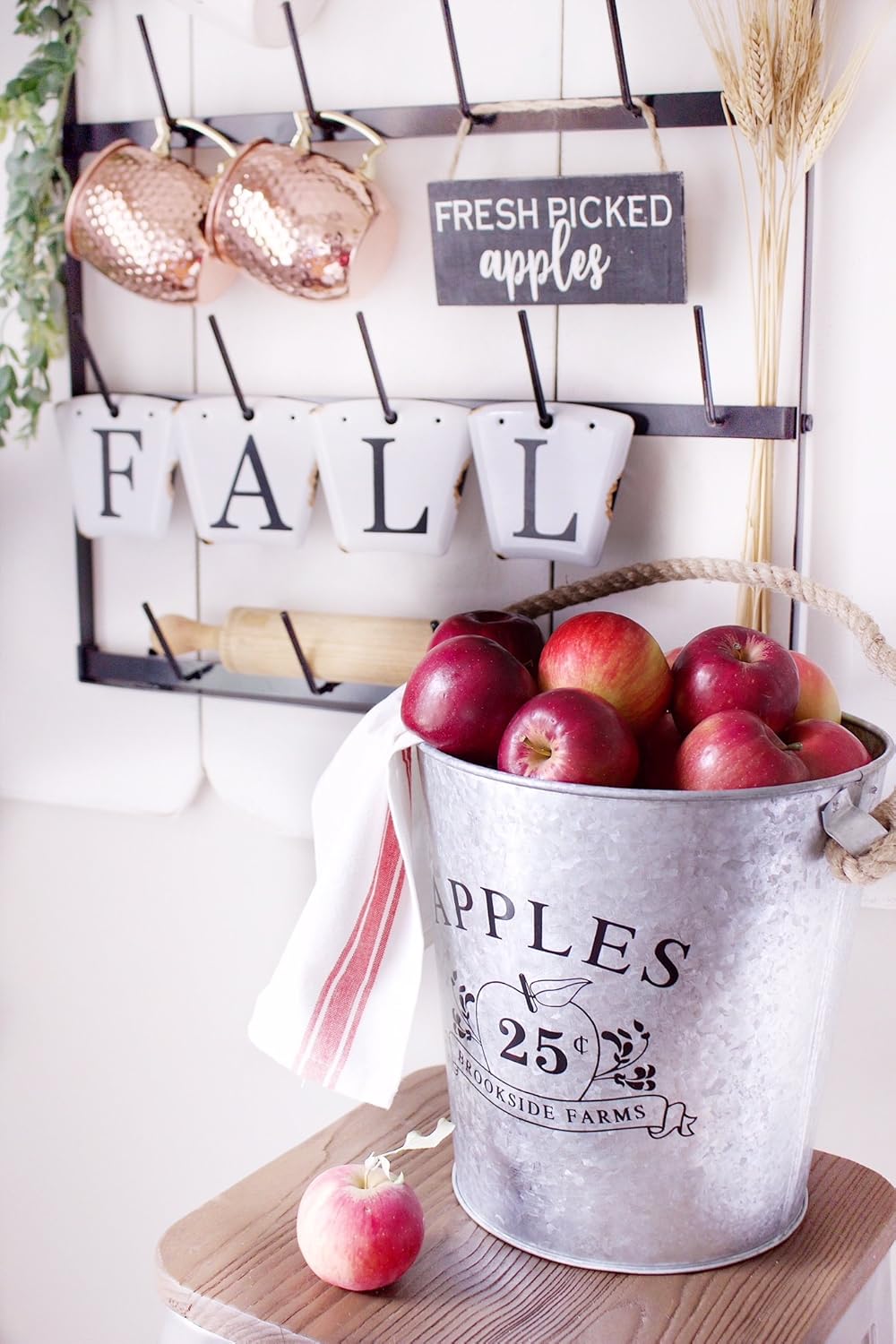 Wall Mounted Black Iron Coffee Mug Rack R839