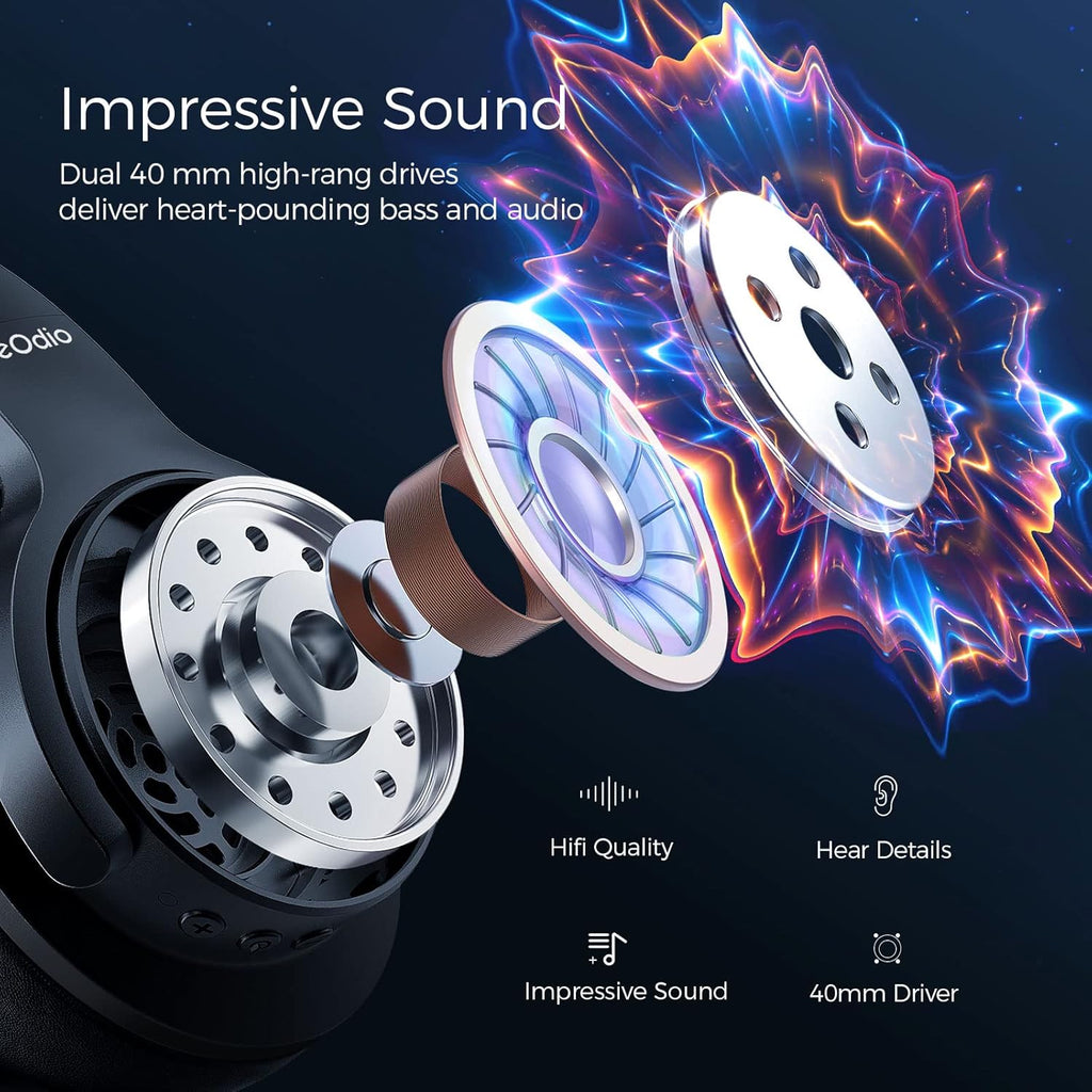 Active Noise Cancelling Wireless Wired Over Ear Headphones F5991