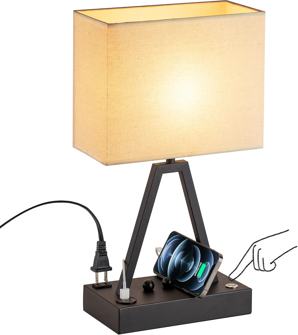 36W 2 Port USB C Fast Charger Table Lamp with USB A R154407