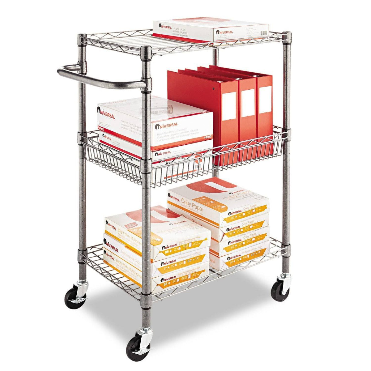 3-Tier Wire Rolling Cart A8689