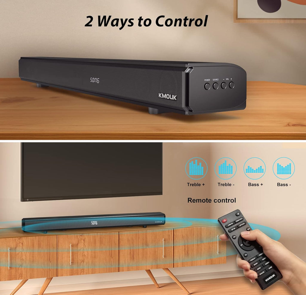 Soundbar with Built-in Dual Subwoofers, 6 Speakers, Bluetooth 5.0, HDMI ARC/Optical/AUX, 100W 2.1 X8625