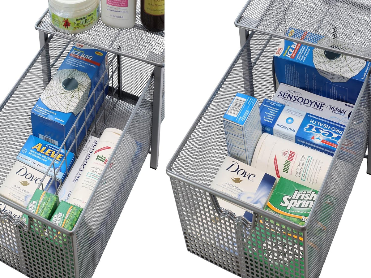 Mesh Cabinet Basket Organizer Q259