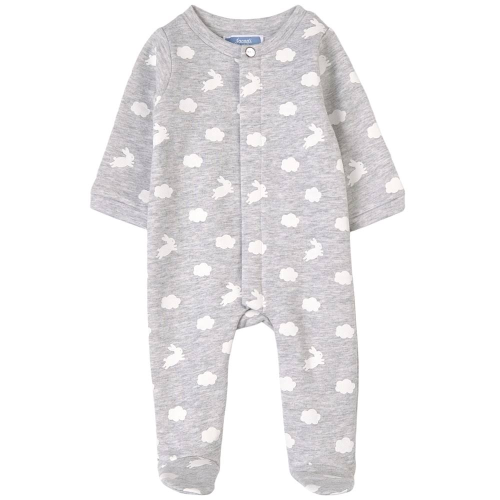 Gray Fleece Footed Baby Body 12 Months A421