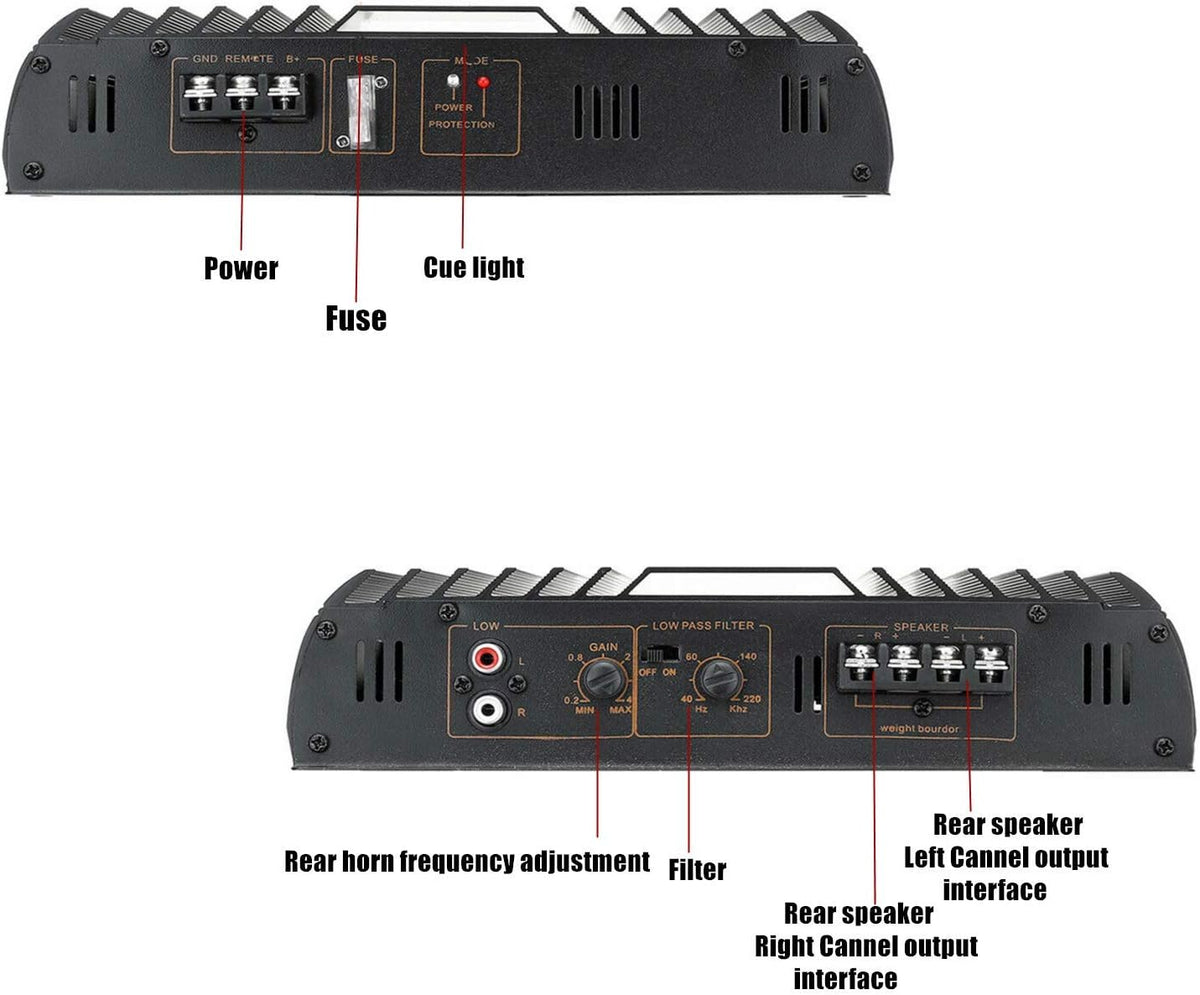 2 Channel 2200W Car Audio Amplifier V619921