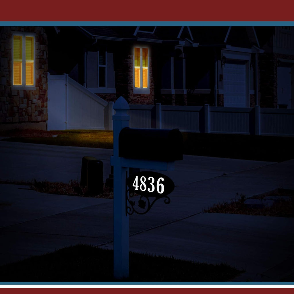 Handcrafted Double Sided Reflective Mailbox Address Sign U56923