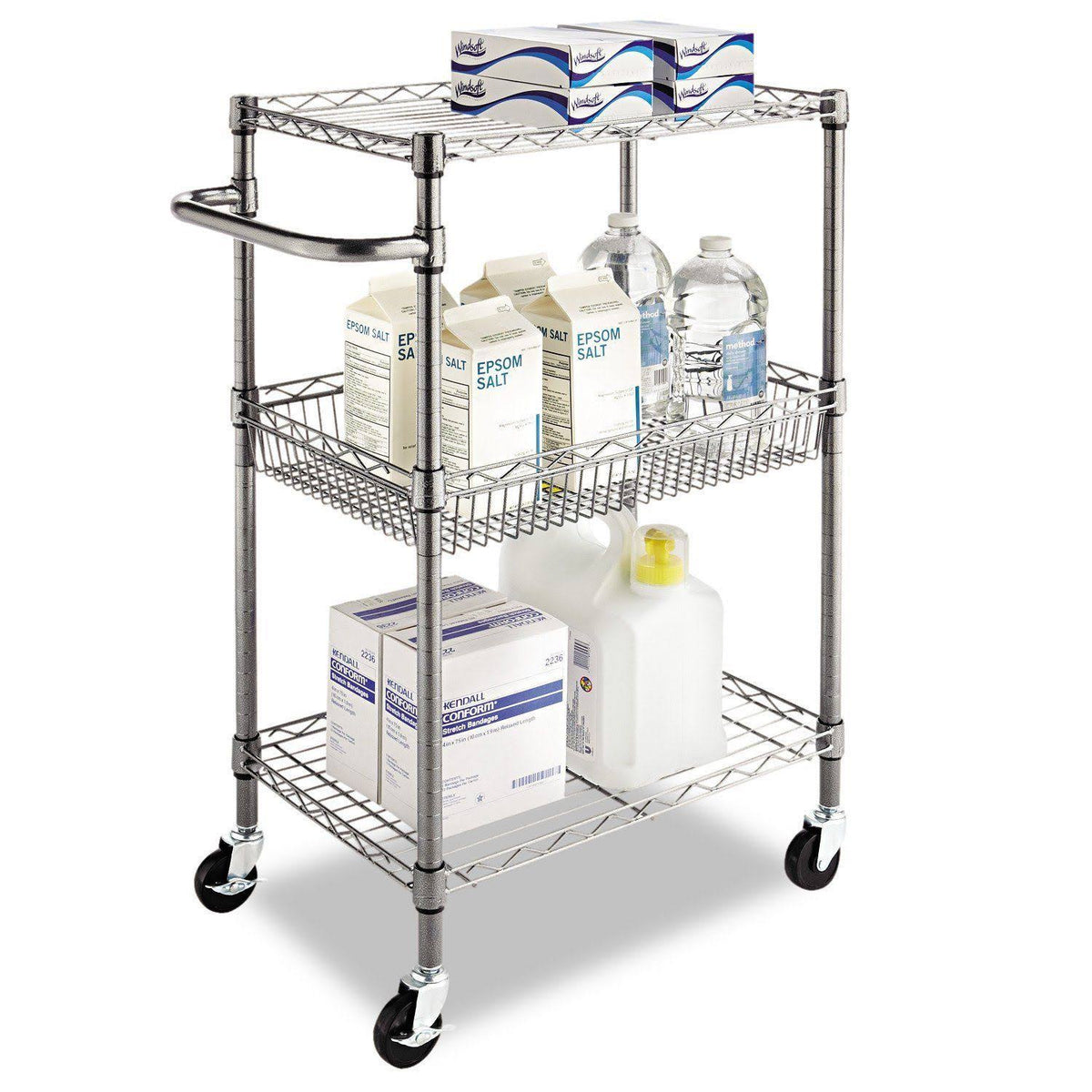 3-Tier Wire Rolling Cart A8689