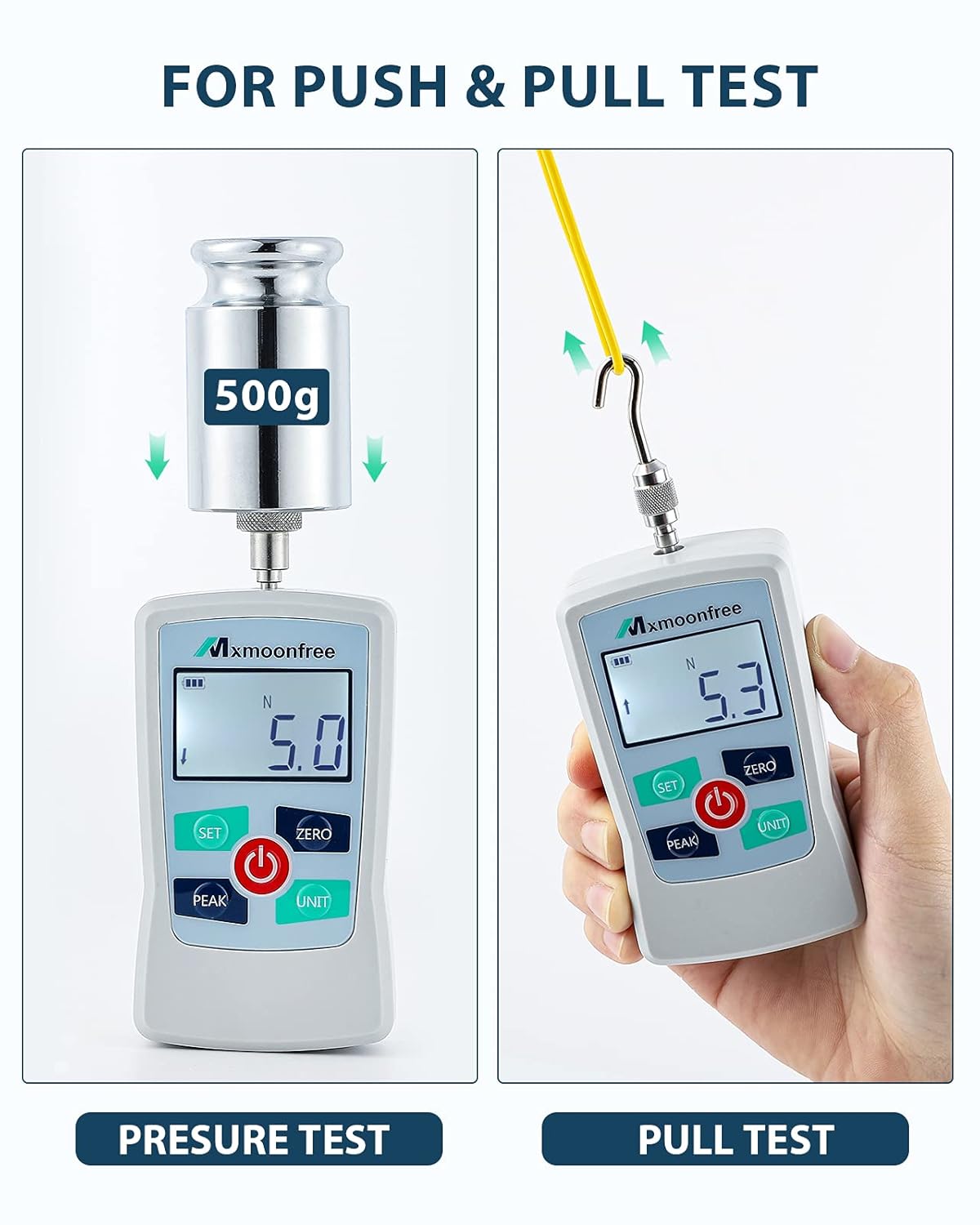 500N Digital Force Gauge Push Pull Force Meter Z29307