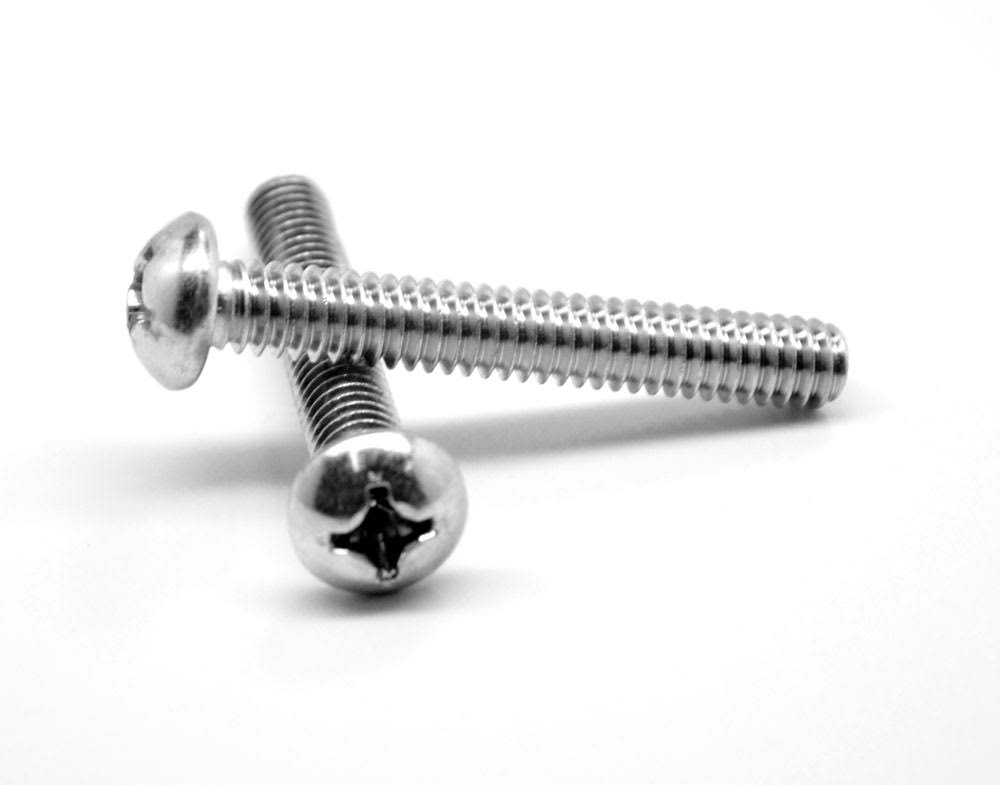 1/4x22-20 x 6x22 Coarse Thread Phillips Round Head Machine Screw F3126