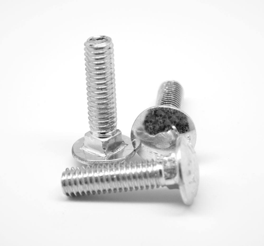7/16x22-14 x 2 3/4x22 Coarse Thread Grade 5 Carriage Bolt Medium Carbon Steel Zinc Plated Pk 50 W738