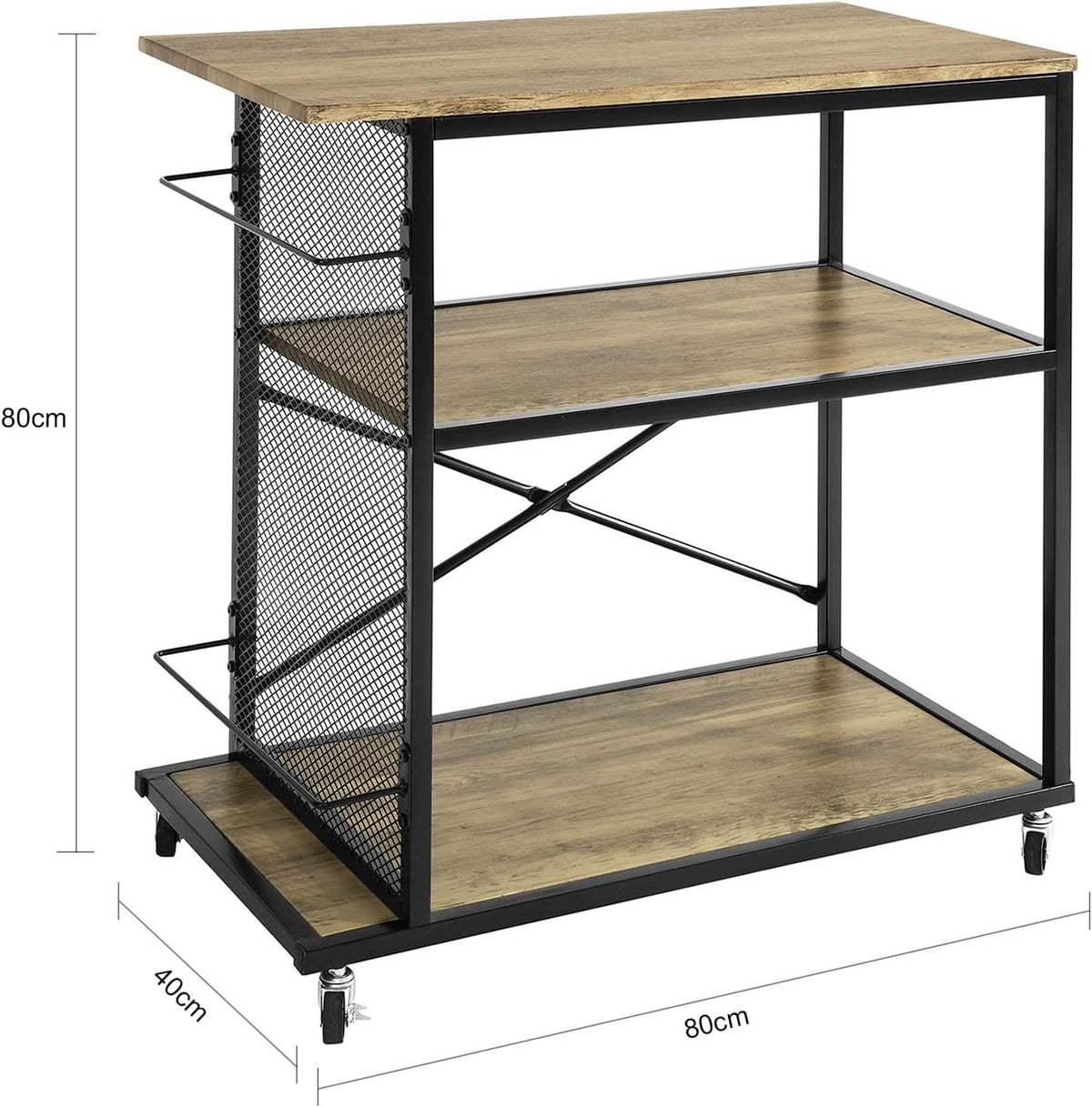 Wood Metal Serving Cart Y22227