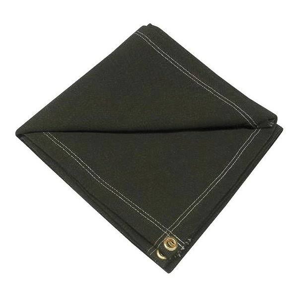 Flame Resistant Canvas Tarp 6x10ft Green Q43716