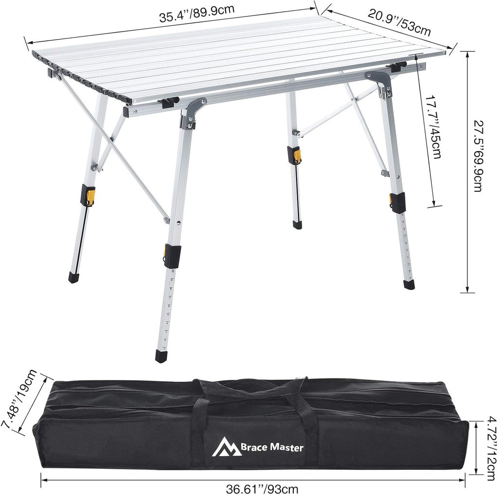 Folding Portable Aluminum Camping Table with Tablecloth V323