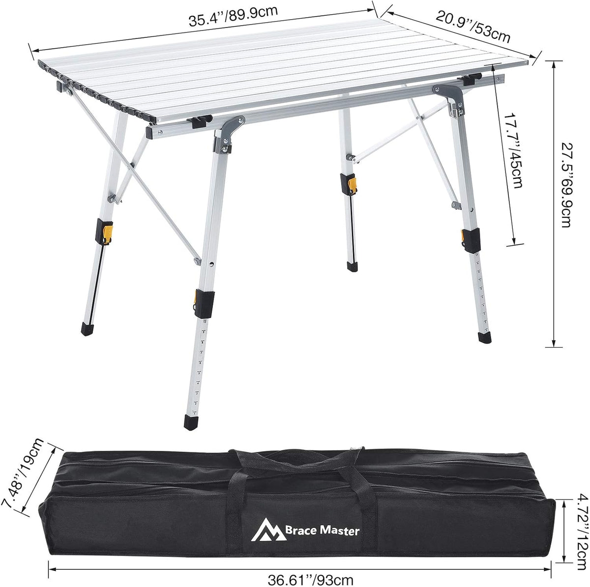 Folding Portable Aluminum Camping Table with Tablecloth V323