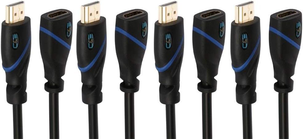 60ft High Speed HDMI Cable Male to Male with Ethernet Black Pack of 2 Q3646