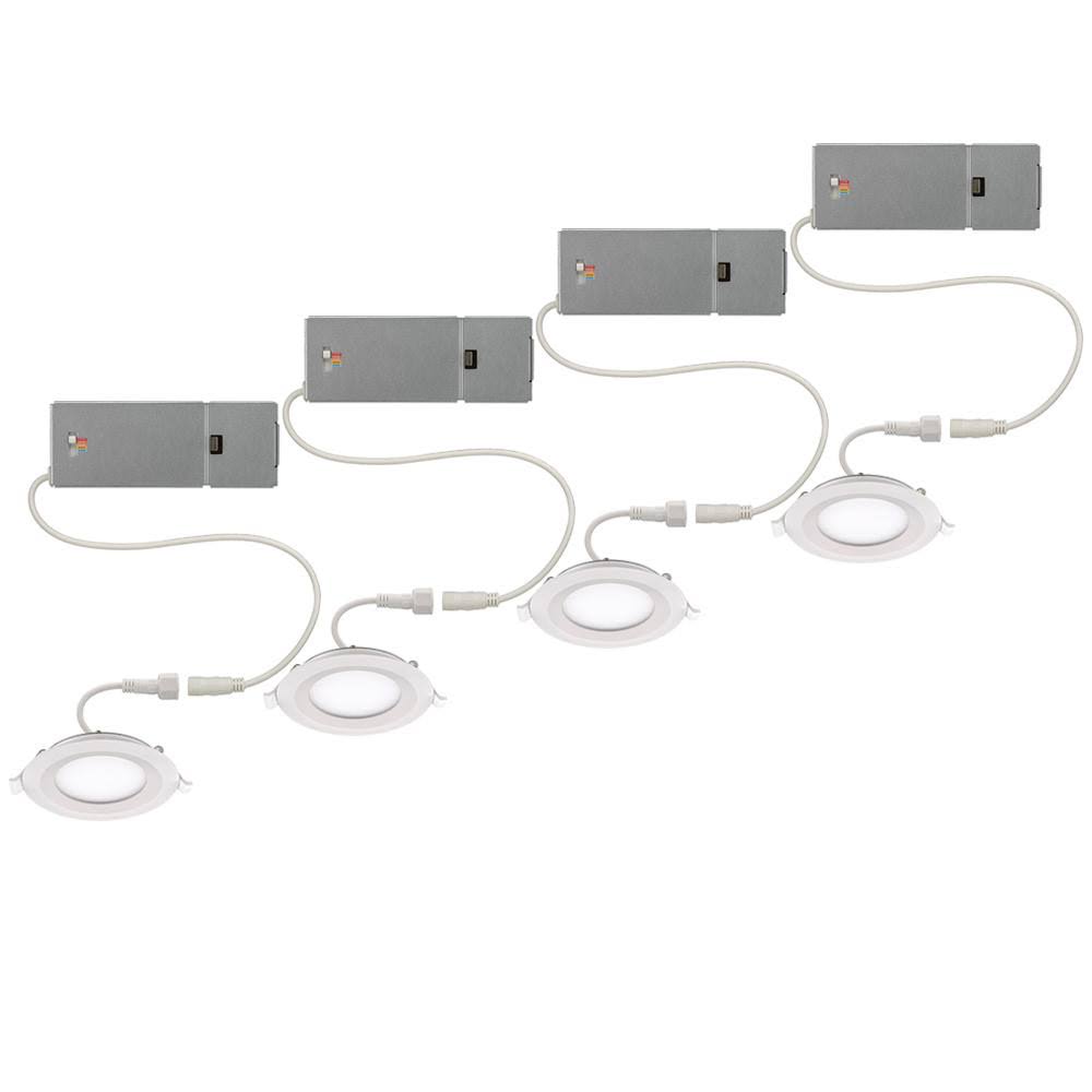 Ultra Slim 3 in. Canless Selectable CCT Integrated LED Recessed Light 550 Lumens Dimmable S74133