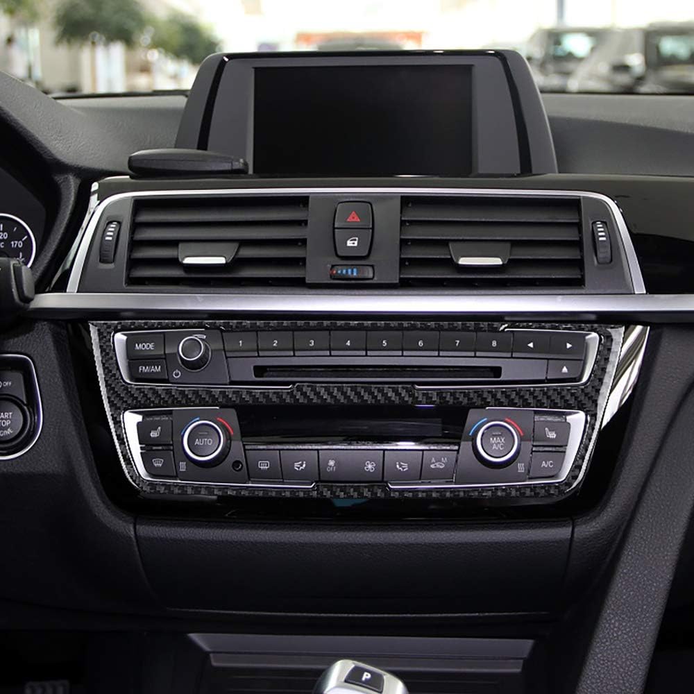 Black Carbon Fiber Center Console CD Panel Trim A257371