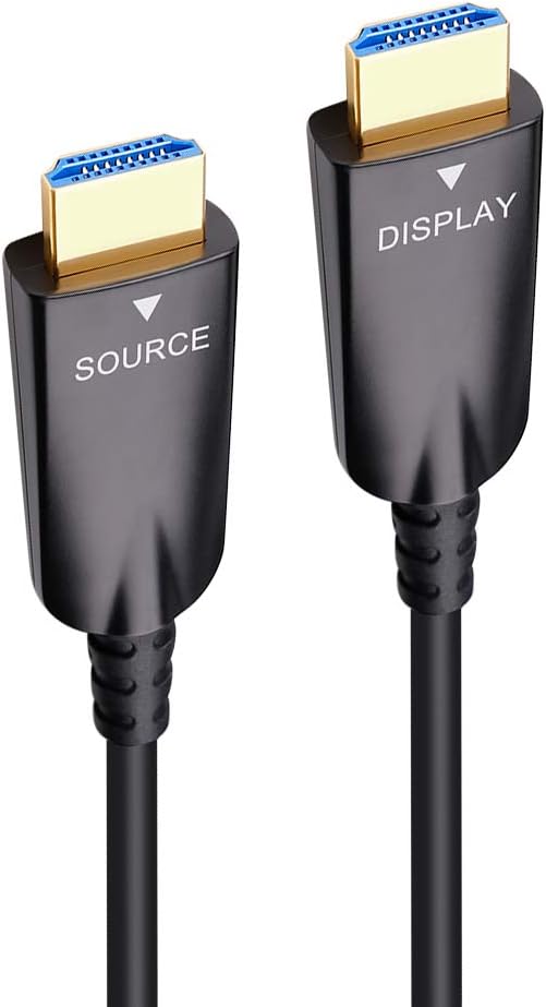 50m Fiber Optic HDMI Cable 4K 30Hz 1080p 60Hz Black Z370