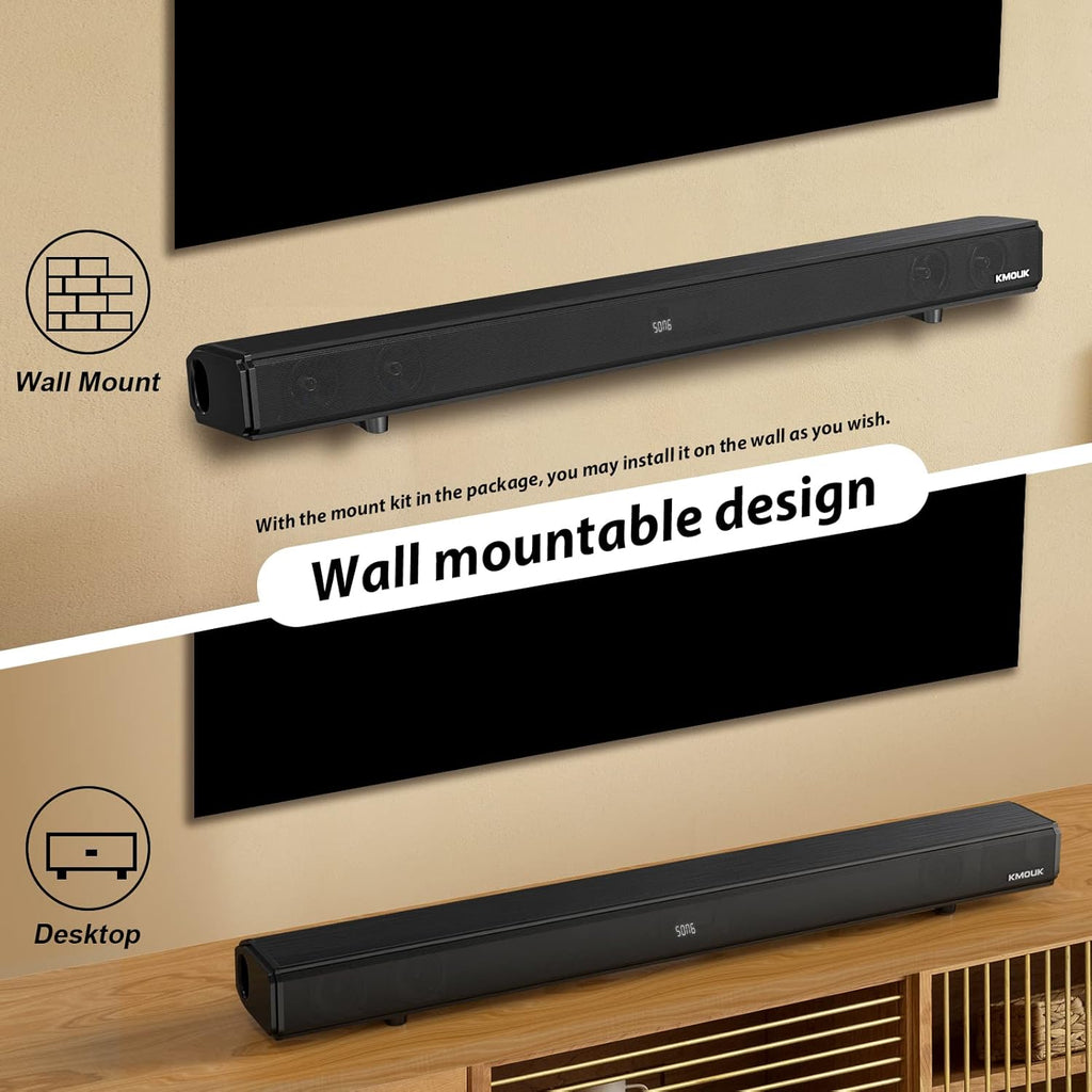 Soundbar with Built-in Dual Subwoofers, 6 Speakers, Bluetooth 5.0, HDMI ARC/Optical/AUX, 100W 2.1 X8625