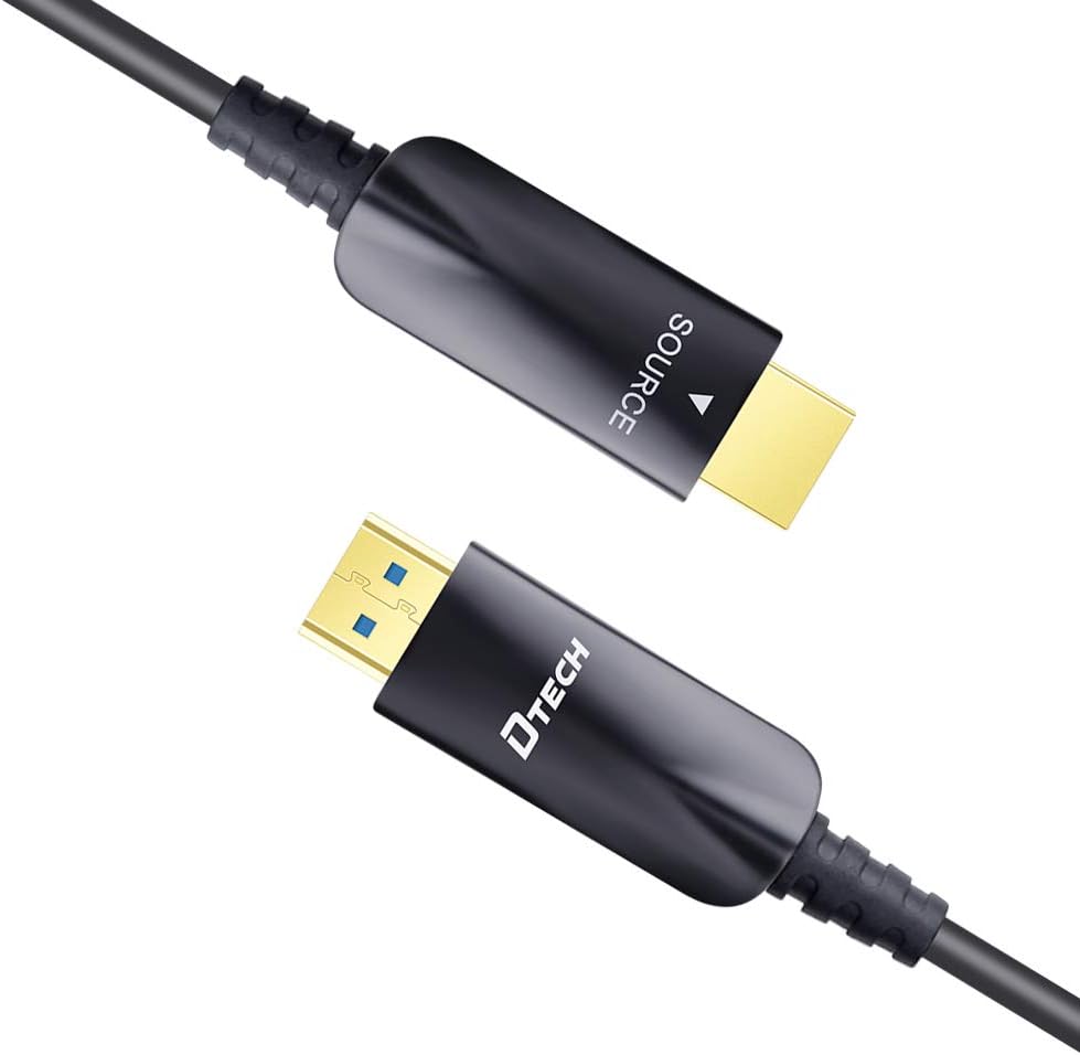 50m Fiber Optic HDMI Cable 4K 30Hz 1080p 60Hz Black Z370