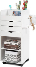 Rolling Storage Drawer Cart with 3 Drawers and 3 Shelves Y58256