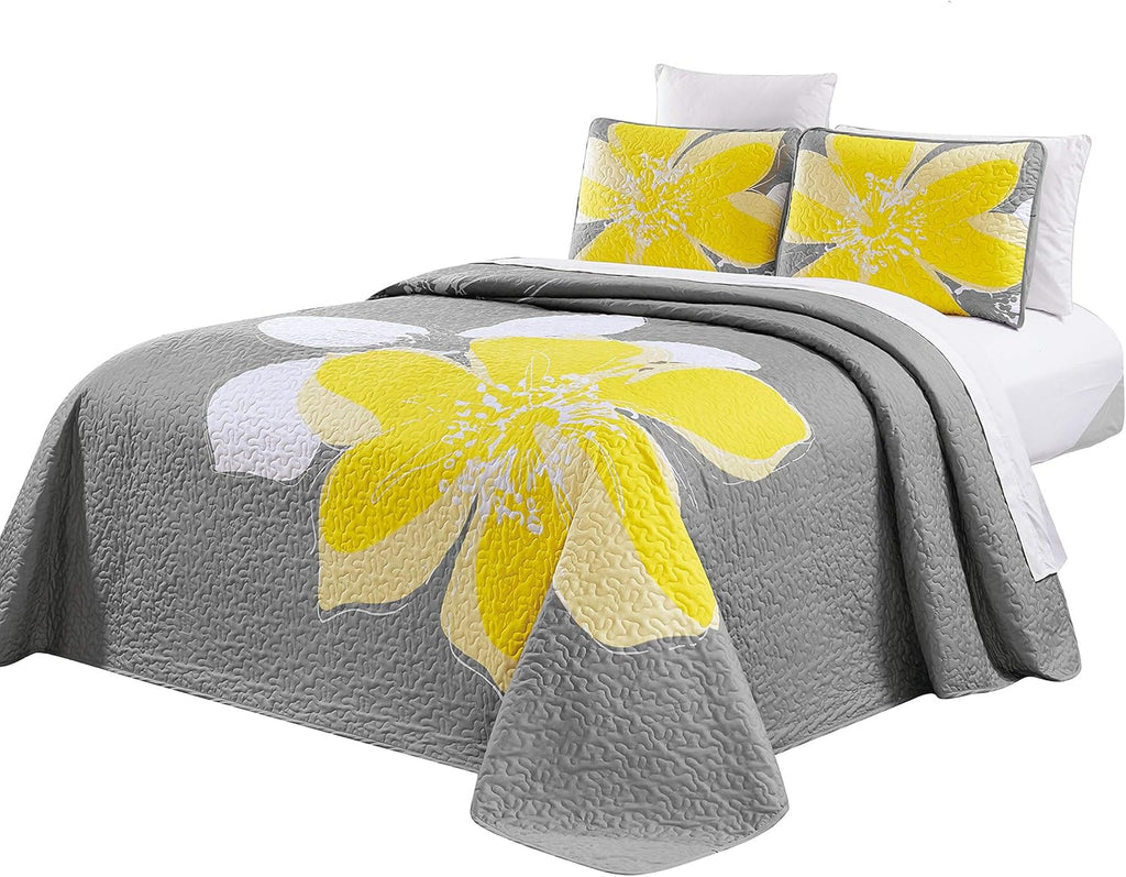 Oversize Reversible Quilt Set Cal King Size Bed Cover K283