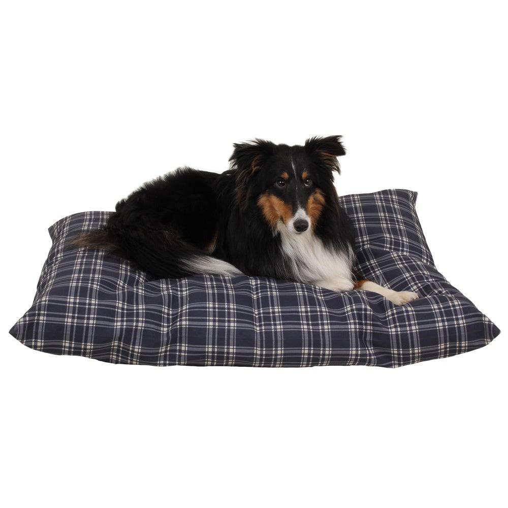 Large Blue Plaid Indoor/Outdoor Pet Bed H299310