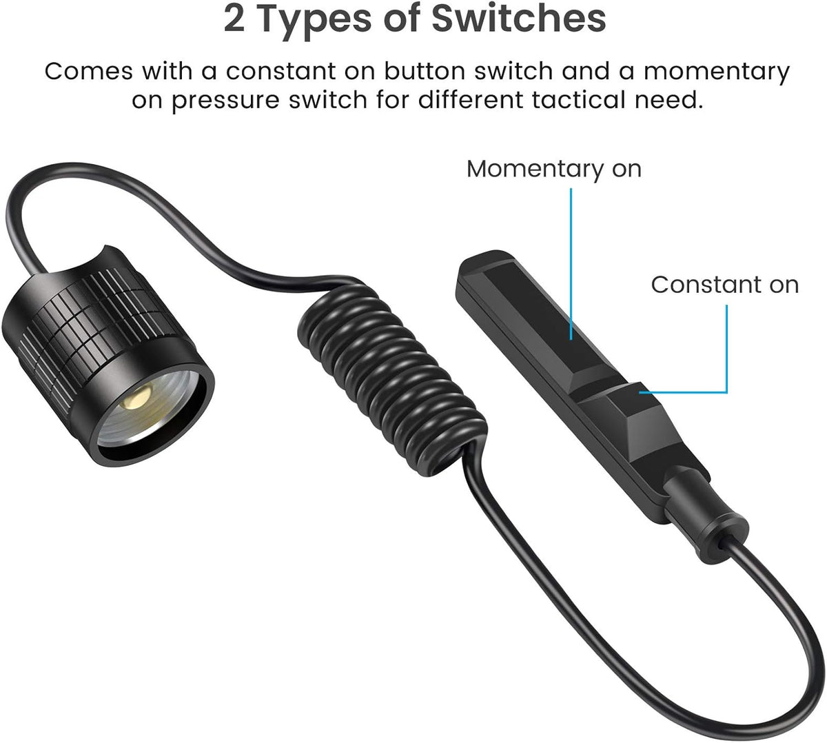 1200 Lumen Rail Mounted Tactical Flashlight Matte Black LED R662967