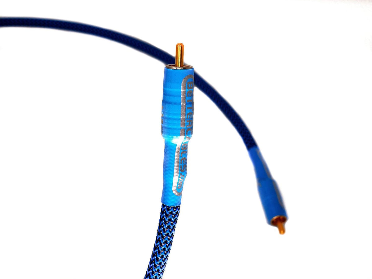 Blue Silver Copper Hybrid Low-Capacitance Coaxial Cable 6 Feet U95236