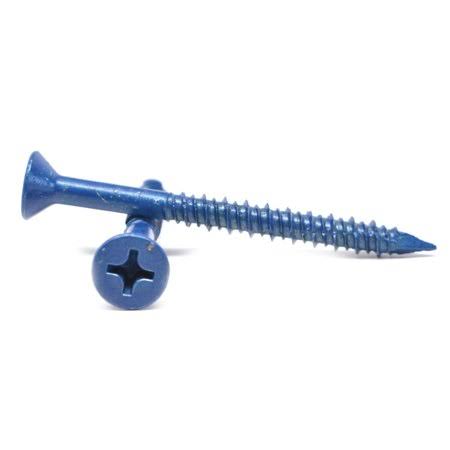 1/4 inch x 2 1/4 inch Concrete Screw Phillips Flat Head Low Carbon Steel Pk 100 T761