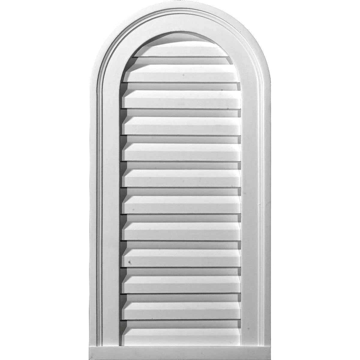 16 inchw x 34 inchh Cathedral Urethane Gable Vent Louver Z475