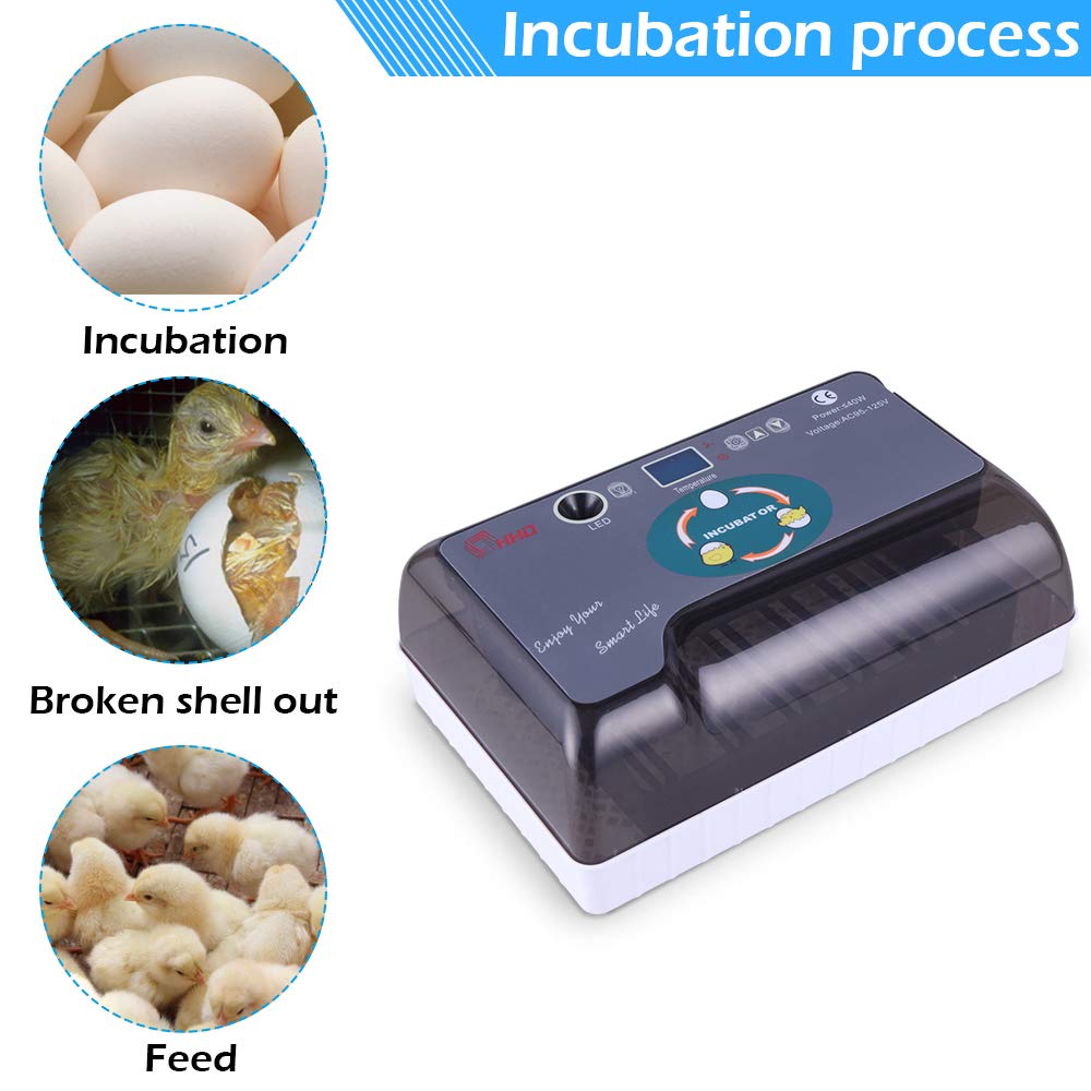 9-35 Egg Incubator Automatic Egg Turner LED Candler D439360