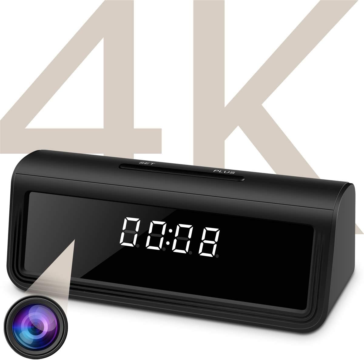 4K Hidden WiFi Clock Camera with Night Vision O851