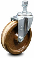 5 inch High Temp Phenolic Wheel Swivel Threaded Stem Caster O2604