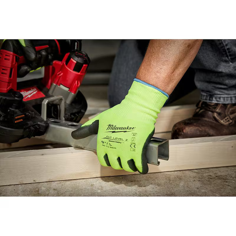 X-Large High Visibility Cut Resistant Work Gloves 3-Pack H275
