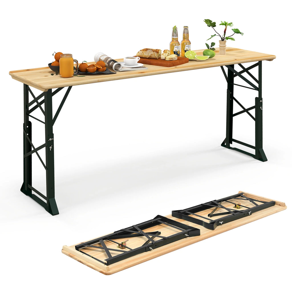 5.5 Ft Folding Wood Picnic Table H26841