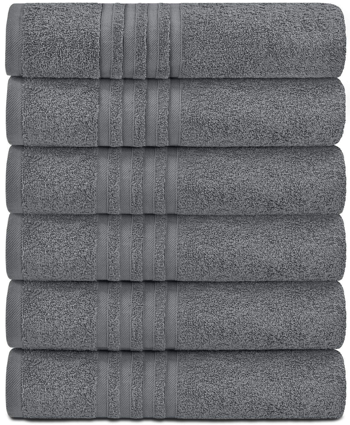 Cotton Bath Towels 24x50 Inch 6 Pack White P26850