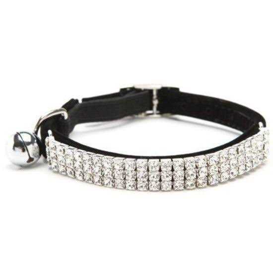 Soft Velvet Adjustable Cat Collar with Bells I142