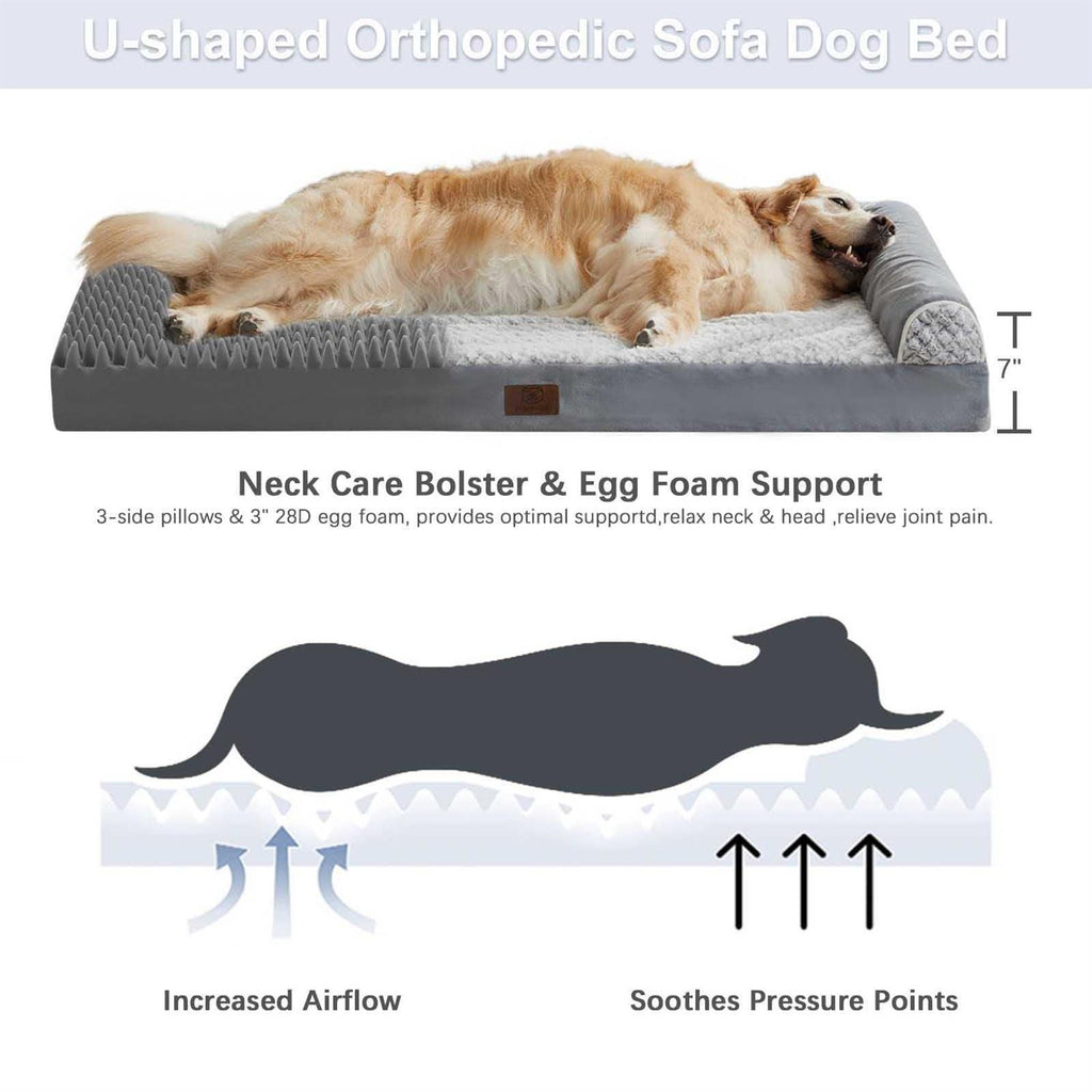 Orthopedic Sofa Dog Bed with Removable Waterproof Cover V281659