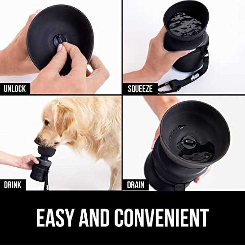Leak Proof Portable Dog Water Bottle with Bowl Cap O2933