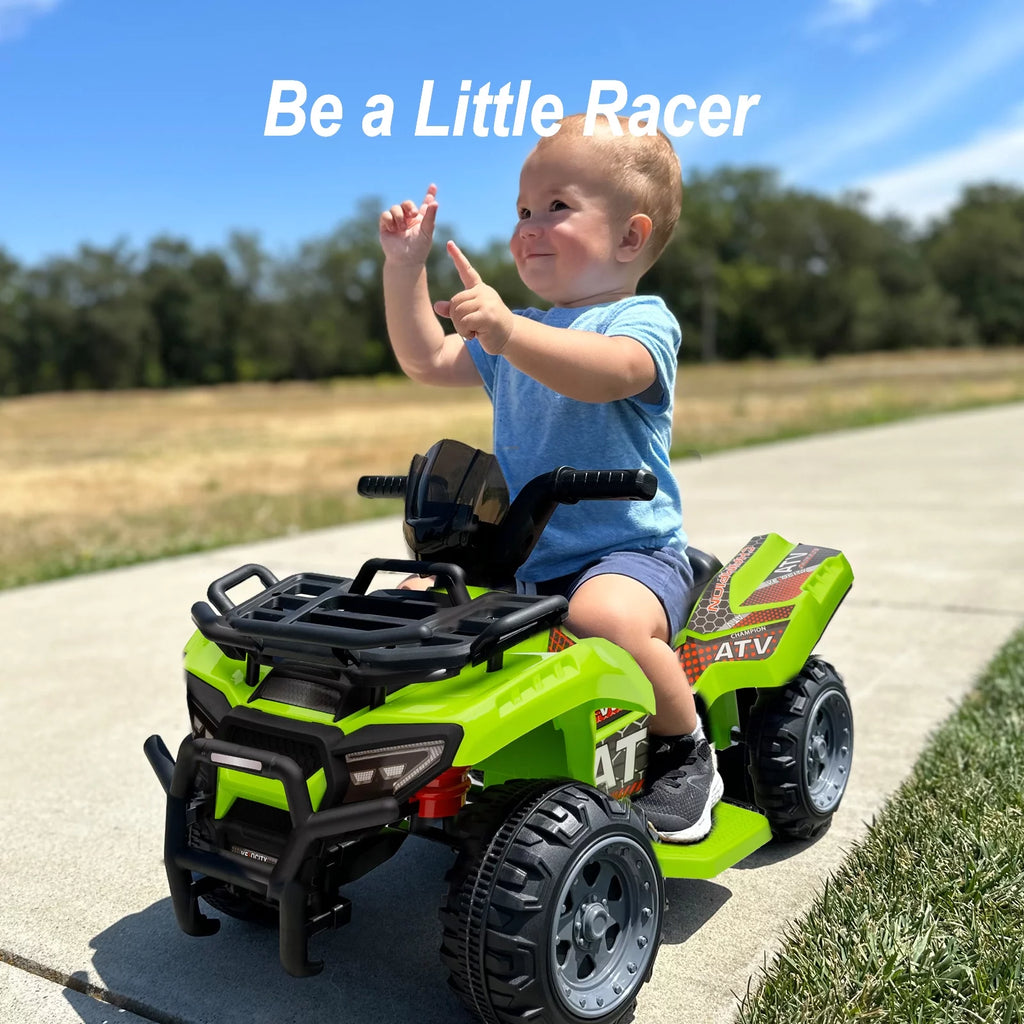 6V Ride-on Toy Kids ATV 4 Wheeler with Music Green I494