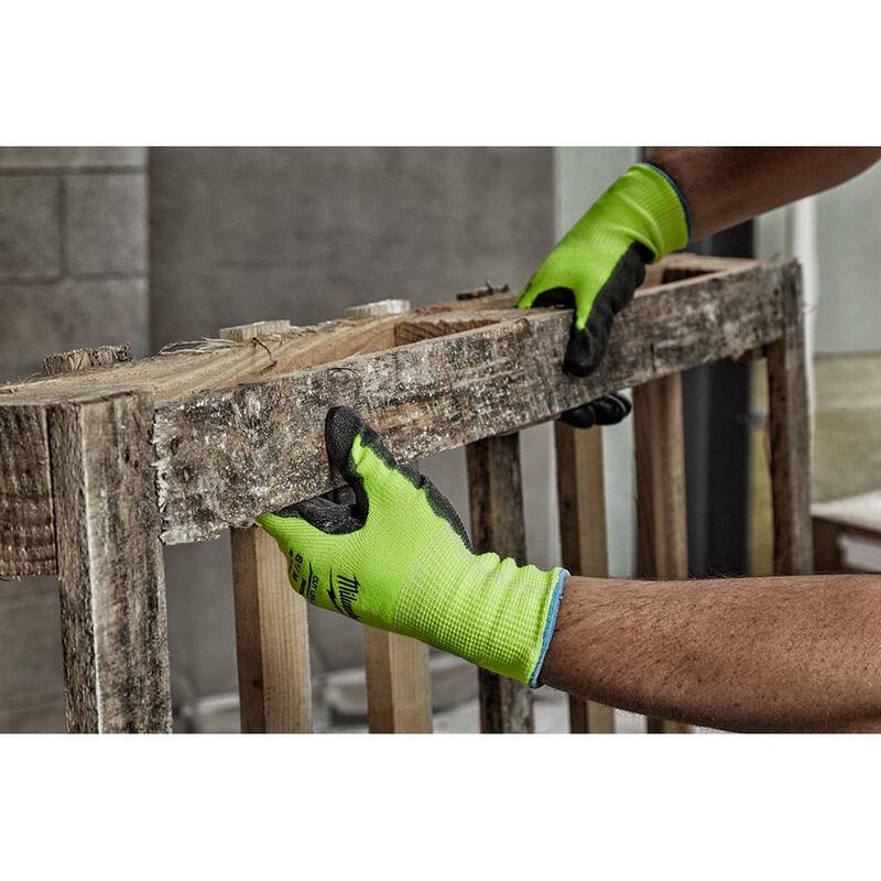 X-Large High Visibility Cut Resistant Work Gloves 3-Pack H275