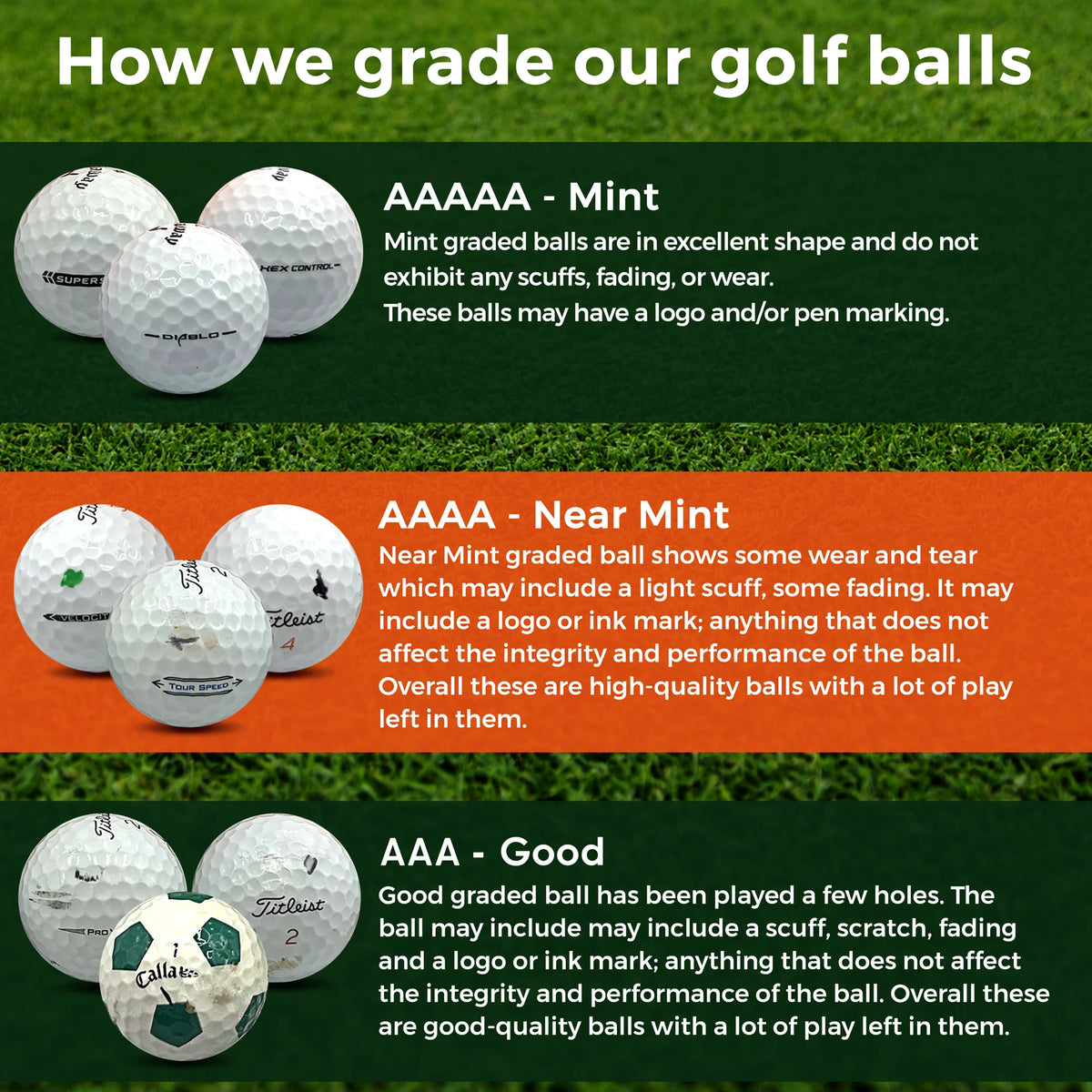 100 Pack Recycled Golf Balls with 15 Tees and Mesh Carrying Bag M345