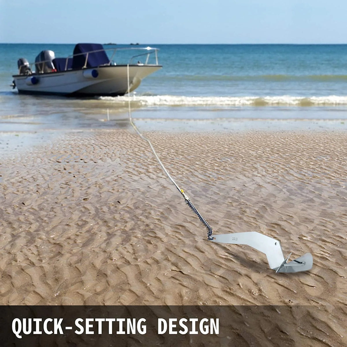 14 lbs Stainless Steel Delta Style Boat Anchor U344920