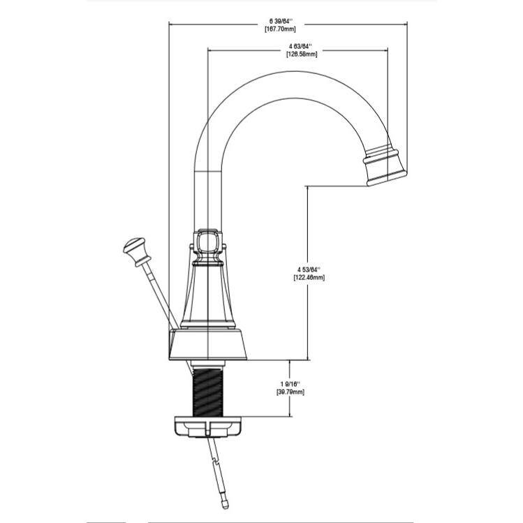 4 in. Centerset Double Handle High-Arc Bathroom Faucet in Brushed Nickel V99587